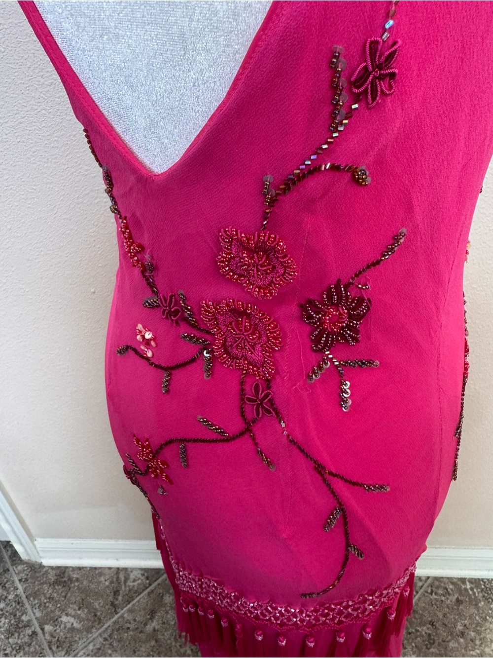 Cache pink fairy silk asymmetric vintage dress size 6 - Picture 9 of 16